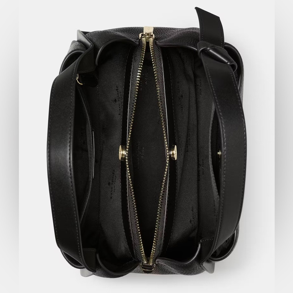 Kate Spade Knott Convertible Leather Carryall Bag - Black - Picture 3 of 8